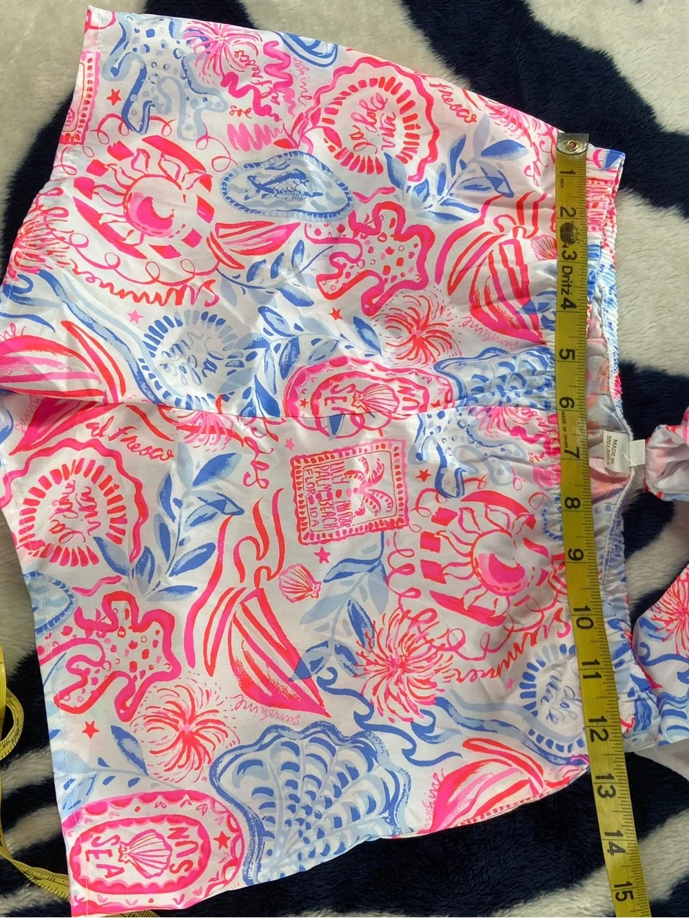 Lilly Pulitzer Girls 14 Mini Romey Shift Dress Shorts Set Sun Sea Sand Shells